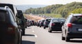 German autobahn traffic jam