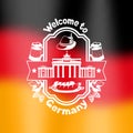 German background design. Germany national traditional symbols.