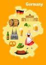 German background design. Germany national traditional symbols.