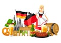 German background design. Germany national traditional symbols.