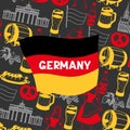 German background design. Germany national traditional symbols.