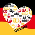 German background design. Germany national traditional symbols.