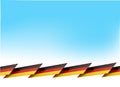 german and belgium flag on blue sky background Royalty Free Stock Photo