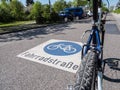 German Bicycle Street Sign shield