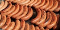 German Bratwurst on Barbecue Grill Royalty Free Stock Photo