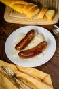 German Bratwurst Sauerkraut Royalty Free Stock Photo