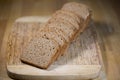 German bread, whole grain on wooden board Royalty Free Stock Photo
