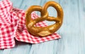 German bretzel on wooden background