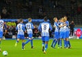 German Bundesliga game Hertha BSC v Bayer Leverkusen in Berlin Royalty Free Stock Photo