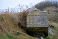 German bunker at the coast near Etretat, The Normandy Landing Beaches in Normandy France