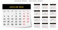 2026 german calendar on 12 month - Kalender. Vector illustration Germany Royalty Free Stock Photo