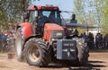 German case puma cvx 150 tractor drives on track