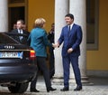 German Chancellor Angela Merkel and Italian Prime Minister Matte