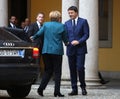 German Chancellor Angela Merkel and Italian Prime Minister Matte