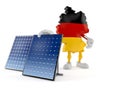 German character with photovoltaic panel