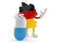 German character with pill