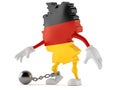 German character with prison ball