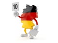 German character with rating number