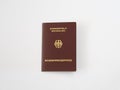 German child passport straight isolated white background Royalty Free Stock Photo