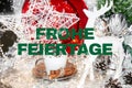 German christmas card, frohe feiertage, Germany