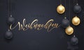 German Christmas Frohe Weihnachten gold ornament decoration