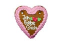 German Christmas gingerbreads Ich liebe dich - I Love You