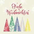 German Christmas holiday Frohe Weihnachten greeting card