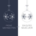 German christmas and new year greeting card