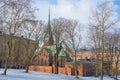 German Church Saksalainen kirkko in March afternoon. Helsinki Royalty Free Stock Photo