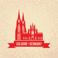 German city Cologne travel symbol.