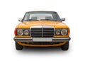 The German classic luxury car 1980 Mercedes-Benz 300 D W123 sedan. White background