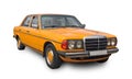 The German classic luxury car 1980 Mercedes-Benz 300 D W123 sedan. White background