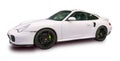 German classic sports car Porsche 911. White background. Front view