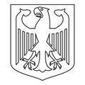German coat of arms icon, outline style