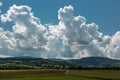 German countryside with forests, fields and meadows