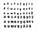 German Current Handwriting - Ancient - Old Script - Handscript Royalty Free Stock Photo