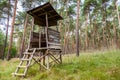 German deerstand in a forest Royalty Free Stock Photo