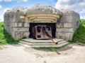 German defense battery at Longues sur Mer, Normandy, France Royalty Free Stock Photo