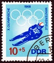 GERMAN DEMOCRATIC REPUBLIC - CIRCA 1968: A stamp printed in Germany shows Luger, circa 1968.