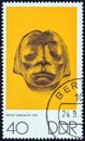 GERMAN DEMOCRATIC REPUBLIC - CIRCA 1970: A stamp printed in Germany shows Sculptured head from Gustrow Cenotaph Ernst Barlach