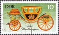 GERMAN DEMOCRATIC REPUBLIC - CIRCA 1976: A stamp printed in Germany shows State Carriage, 1790, circa 1976.