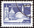 GERMAN DEMOCRATIC REPUBLIC - CIRCA 1981: A stamp printed in Germany shows Warnemunde, Rostock, circa 1981.