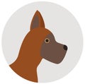 german dogge illustration in circle