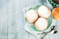 German donuts - krapfen or berliner - filled with jam for carnival. Royalty Free Stock Photo