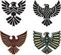 German eagle art deco style design vector graphics illustration