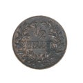 German East Africa One Half Heller Coin Reverse
