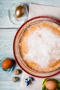 German Easter cake on the white wooden table vertical Royalty Free Stock Photo