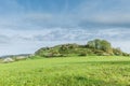 German Eifel landscape in spring with gentle slopes and budding green of trees