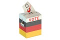 German election ballot box for collecting votes