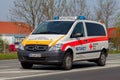 German emergency ambulance (NOTARZT) car stands on the street